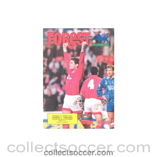 1993 - Nottingham Forest vChelsea official programme 16/01/1993 Premier League - Collect Soccer