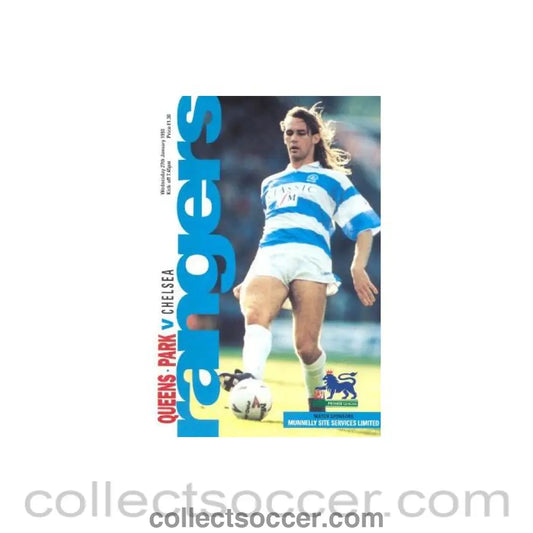 1993 - Queen's Park Rangers vChelsea official programme 27/01/1993 - Collect Soccer