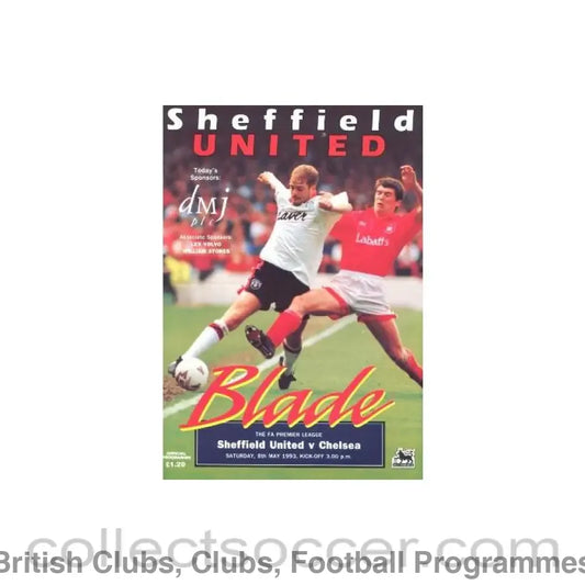 1993 - Sheffield United vChelsea official programme 08/05/1993 Premier League