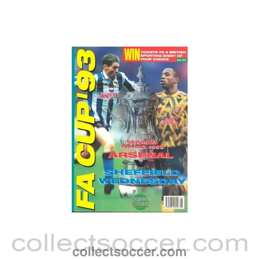 1993 Sporting World Publications Magazine special edition for the 1993 FA Cup Final played between Arsenal and