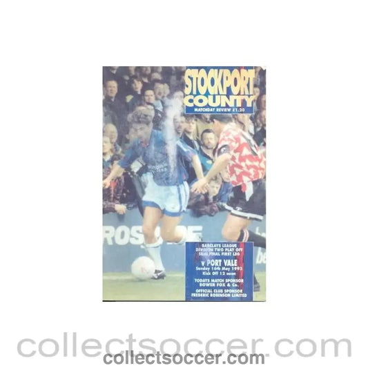 1993 - Stockport County v Port Vale official programme 16/05/1993 - Collect Soccer