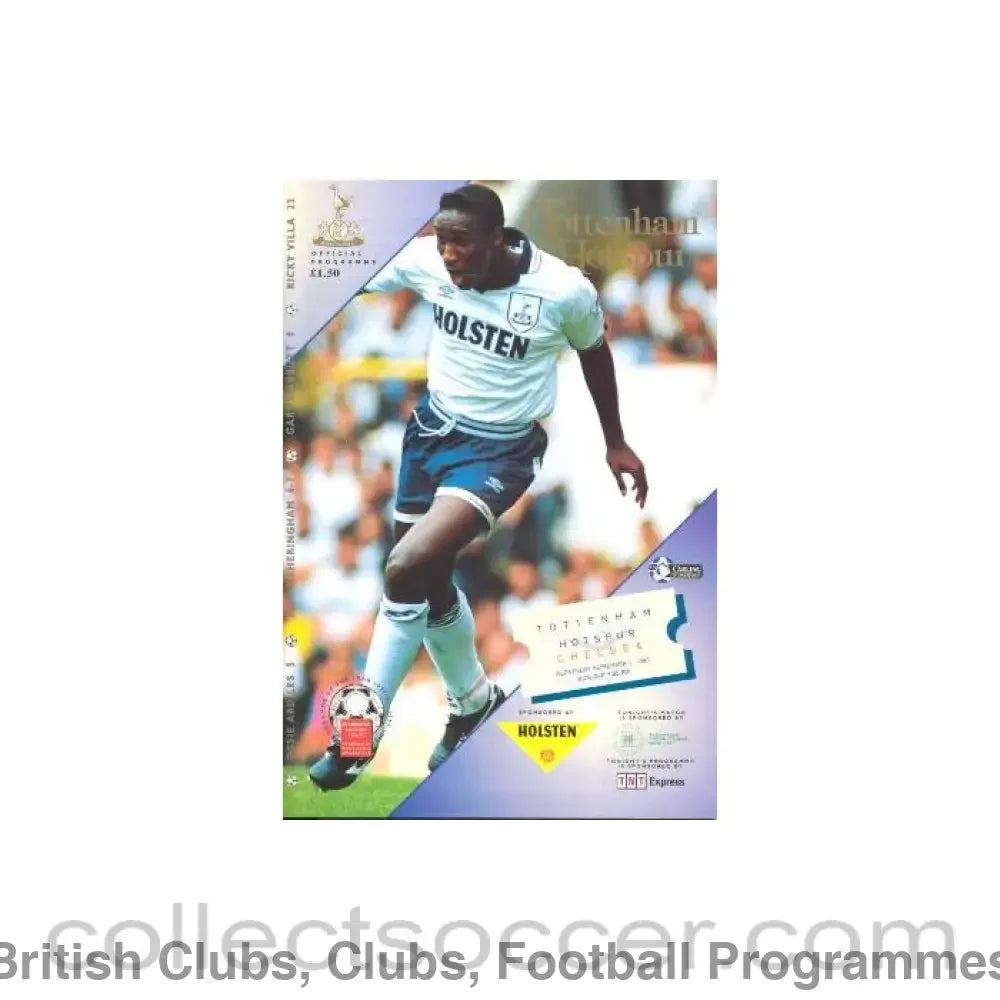 1993 - Tottenham Hotspur vChelsea official programme 01/09/1993