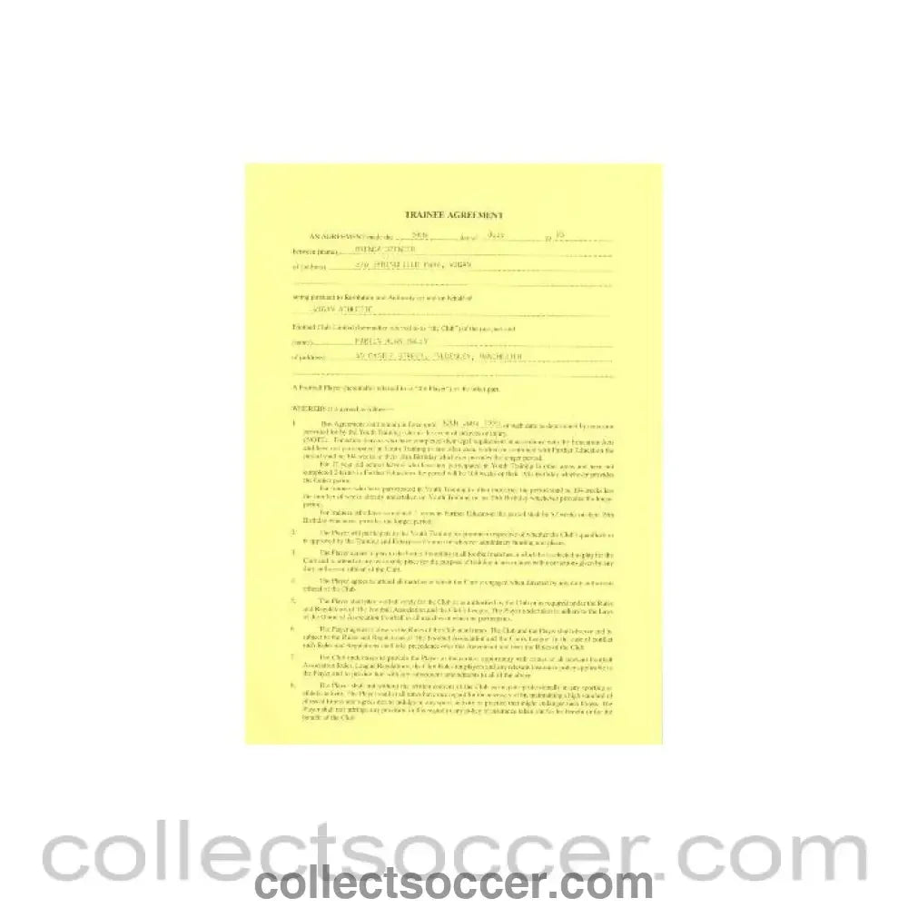 1993 - Trainee Player Contract between Martin Alan Haley and Wigan Athletic of 05/07/1993