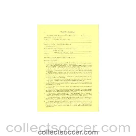1993 - Trainee Player Contract between Michael McAteer and Wigan Athletic of 05/07/1993