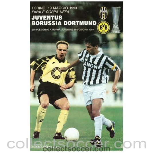 1993 UEFA Cup Final Official Programme Juventus v Borussia Dortmund 2nd Leg - Collect Soccer