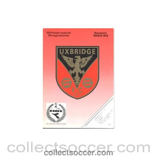1993 - Uxbridge vChelsea official programme 01/12/1993 - Collect Soccer