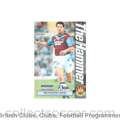 1993 - West Ham United vChelsea official programme 02/10/1993