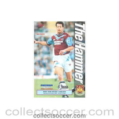 1993 - West Ham United vChelsea official programme 02/10/1993 - Collect Soccer