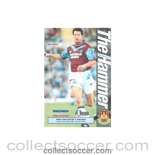 1993 - West Ham United vChelsea official programme 02/10/1993 - Collect Soccer
