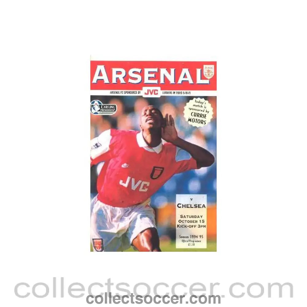 1994 - Arsenal v Chelsea official programme 15/10/1994 Carling Premiership