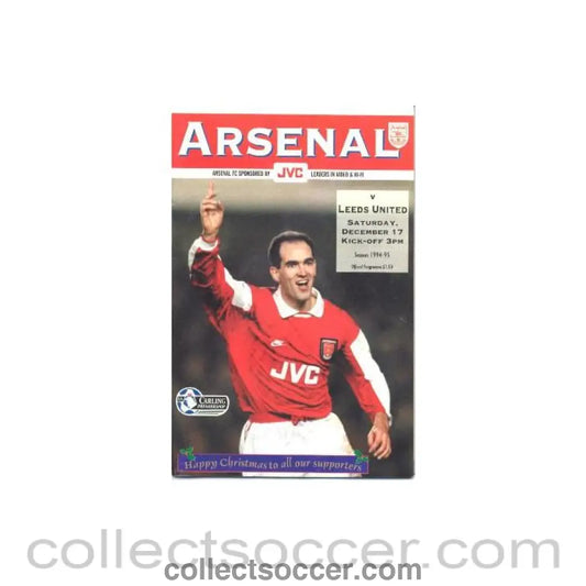 1994 - Arsenal v Leeds United official programme 17/12/1994 Carling Premiership