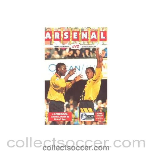 1994 - Arsenal v Liverpool official programme 26/03/1994 Carling Premiership
