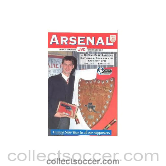1994 - Arsenal v Queen’s Park Rangers official programme 31/12/1994 Carling Premiership