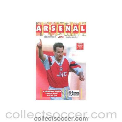 1994 - Arsenal v Swindon Town official programme 02/04/1994 Carling Premiership