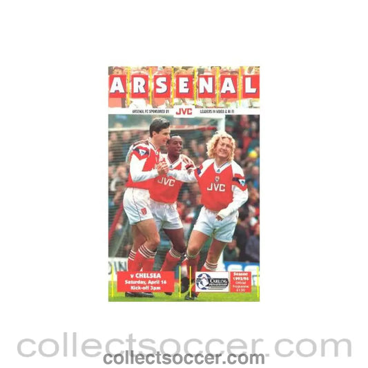 1994 - Arsenal vChelsea official programme 16/04/1994 - Collect Soccer