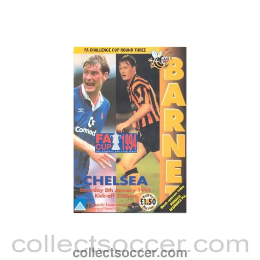 1994 - Barnet vChelsea official programme 08/01/1994 - Collect Soccer
