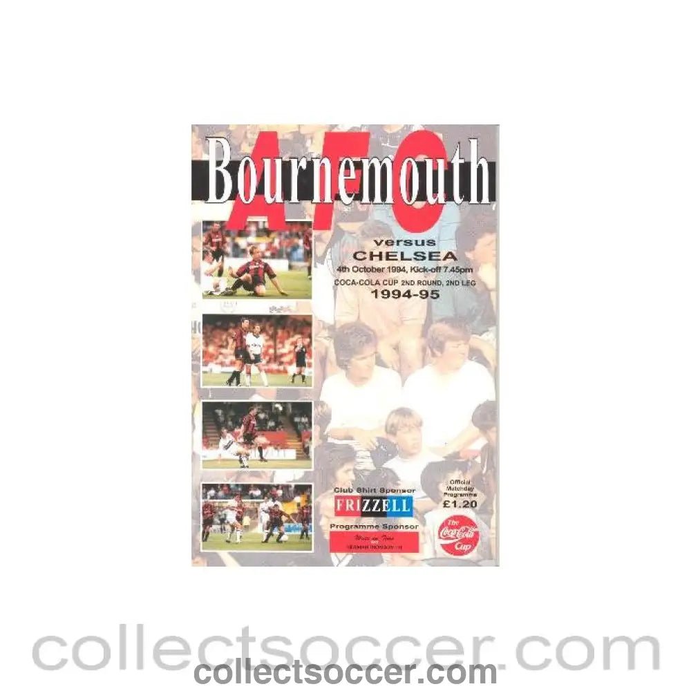 1994 - Bournemouth vChelsea official programme 04/10/1994 - Collect Soccer