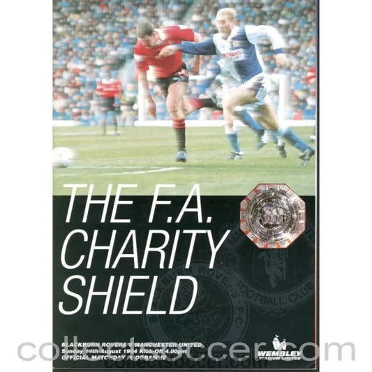 1994 Charity Shield Programme Blackburn Rovers v Manchester United - Collect Soccer