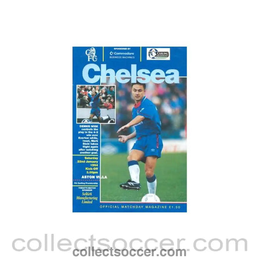 1994 - Chelsea v Aston Villa official programme 22/01/1994