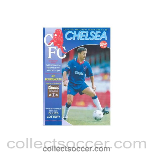 1994 - Chelsea v Bournemouth official programme 21/09/1994