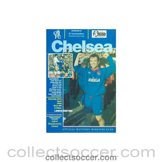1994 - Chelsea v Leeds official programme 23/04/1994