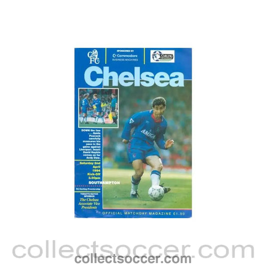 1994 - Chelsea v Southampton official programme 02/04/1994