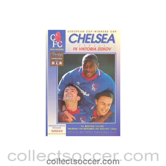 1994 - Chelsea v Viktoria Zizkov official programme 15/09/1994