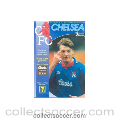 1994 - Chelsea v West Ham United official programme 02/10/1994