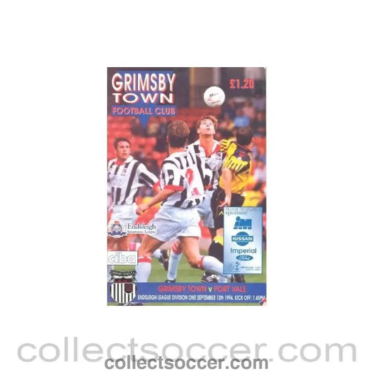 1994 - Grimsby Town v Port Wale official programme 13/09/1994 Football League - Collect Soccer