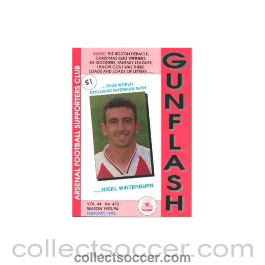 1994 - Gunflash - Arsenal fanzine No: 412 of February 1994