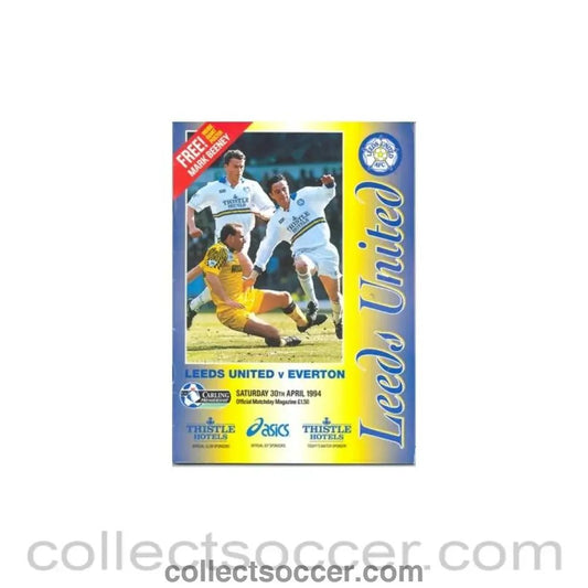 1994 - Leeds United v Everton official programme 30/04/1994 - Collect Soccer