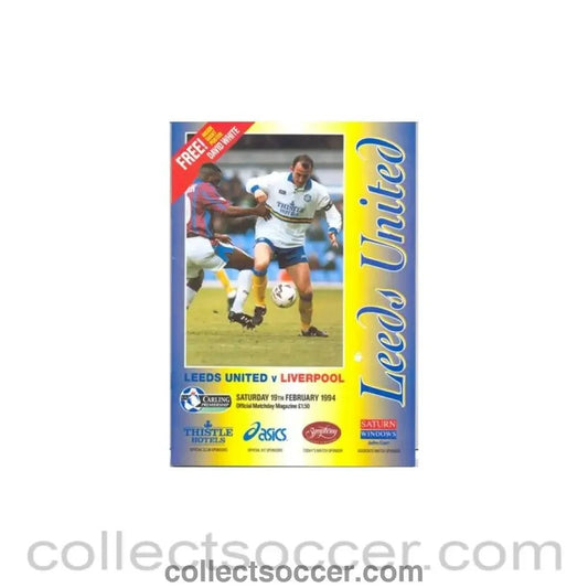 1994 - Leeds United v Liverpool official programme 19/02/1994 - Collect Soccer