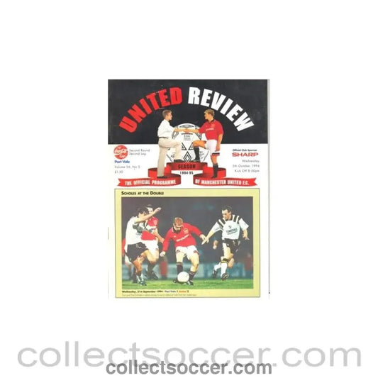 1994 - Manchester United v Port Vale official programme 05/10/1994 - Collect Soccer
