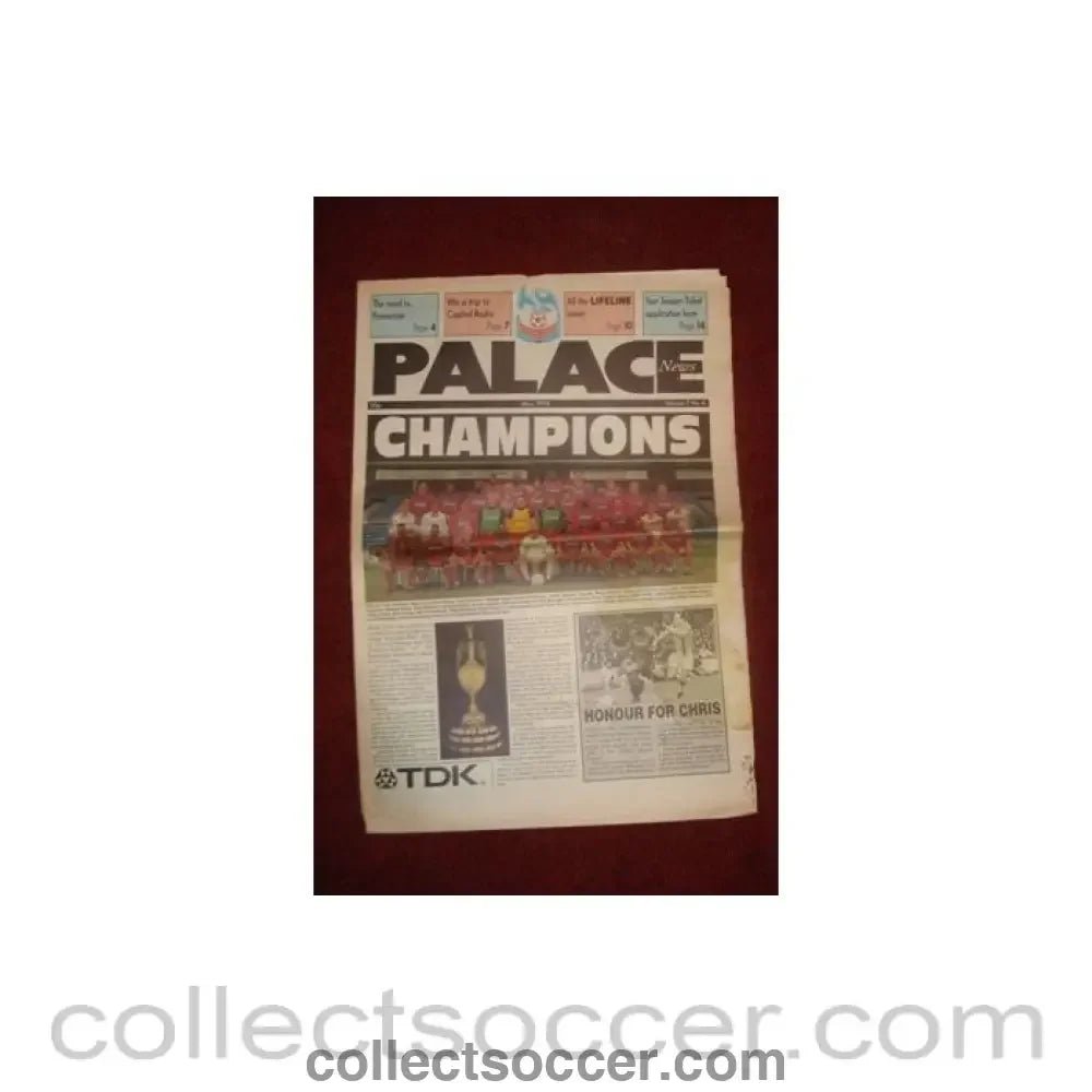 1994 - Palace News newspaper of May 1994 - Collect Soccer