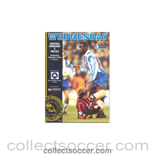 1994 - Sheffield Wednesday v Chelsea official programme 30/03/1994 - Collect Soccer