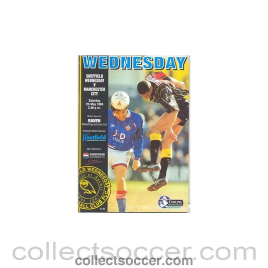1994 - Sheffield Wednesday v Manchester City official programme 07/05/1994 - Collect Soccer