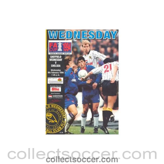 1994 - Sheffield Wednesday vChelsea official programme 09/02/1994 - Collect Soccer