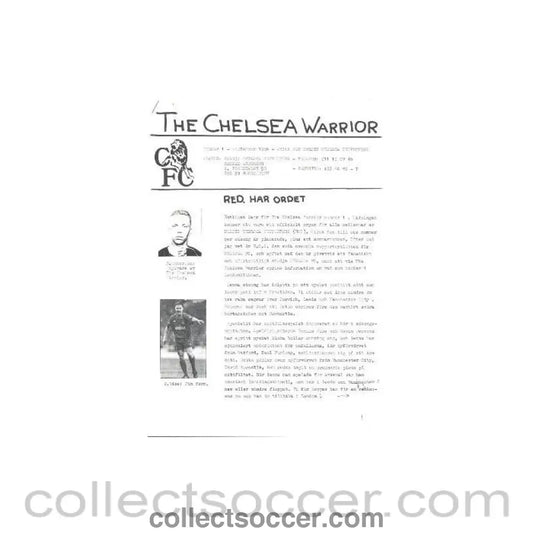 1994 - The Chelsea Warrior Fanzine - Nordic Chelsea Supporters issue no:1 of September 1994