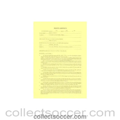 1994 - Trainee Player Contract between Stephen John Hall and Wigan Athletic of 07/07/1994 - Collect Soccer