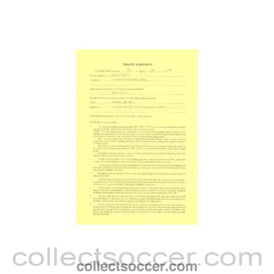 1994 - Trainee Player Contract between Stephen John Hall and Wigan Athletic of 07/07/1994