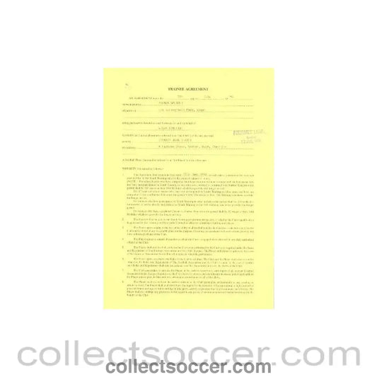 1994 - Trainee Player Contract between Stewart John Slater and Wigan Athletic of 07/07/1994