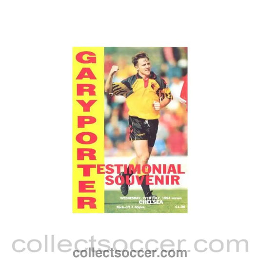 1994 - Watford vChelsea official programme 27/07/1994 Gary Porter Testimonial Match