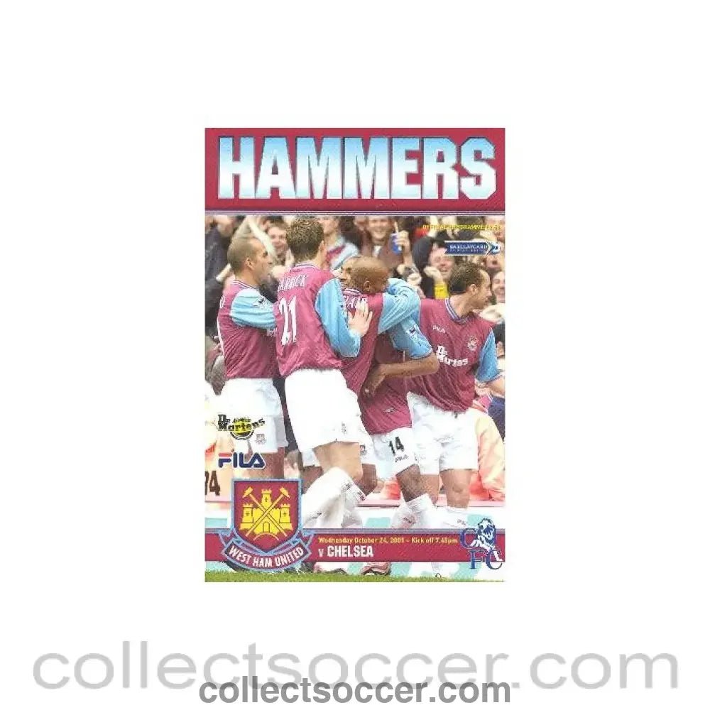 1994 - West Ham United v Chelsea official programme 26/10/1994 - Collect Soccer