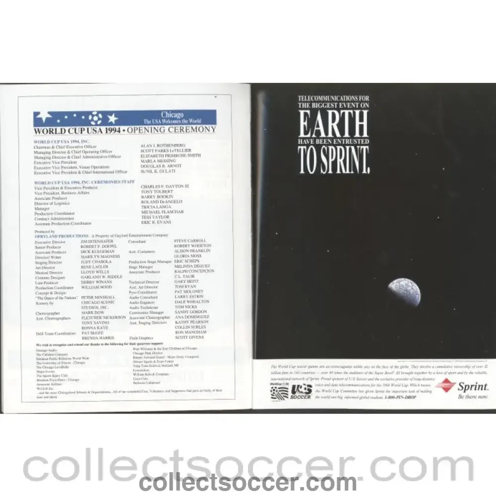 1994 World Cup Gameday Programme - Chicago Edition - Collect Soccer
