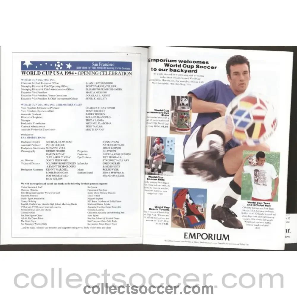1994 World Cup Gameday Programme - San Francisco Edition - Collect Soccer