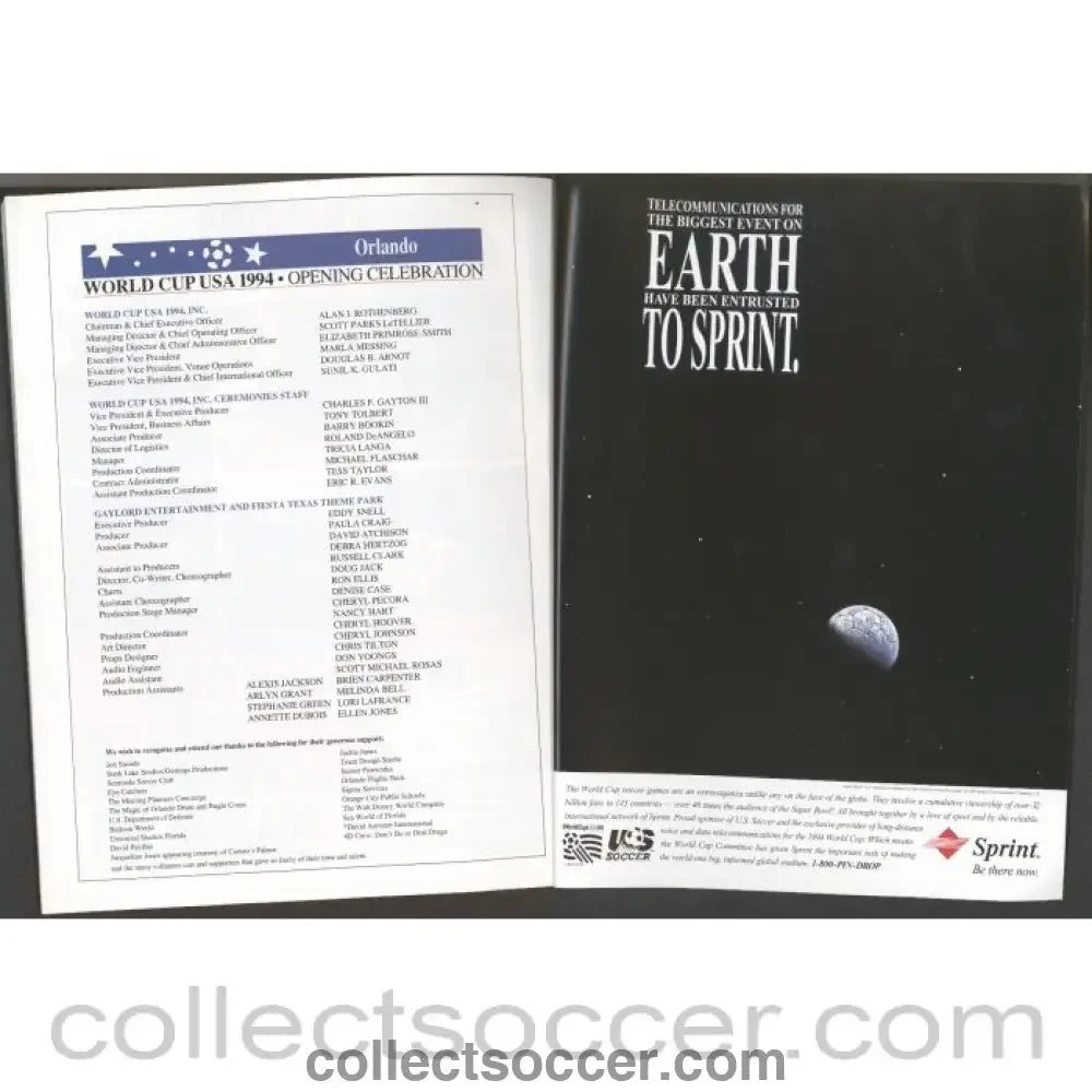 1994 World Cup Official Tournament Programme - Orlando Edition - Collect Soccer