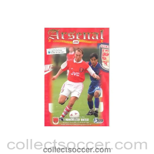 1995 - Arsenal v Manchester United official programme 04/11/1995 Carling Ptemiership