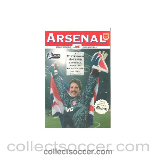 1995 - Arsenal v Tottenham Hotspur official programme 29/04/1995 Carling Premiership