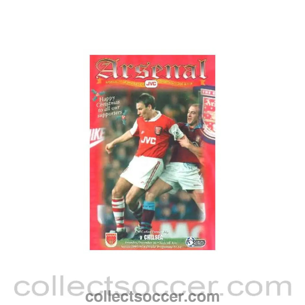 1995 - Arsenal vChelsea official programme 16/12/1995