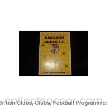 1995 - Basildon United vChelsea official programme 14/11/1995 F.A. Youth Challenge Cup